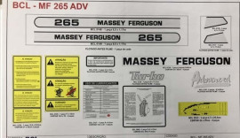 Jogo decalque Massey Fergusson 265 ADV